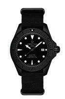 Horlogeband Certina C0326073805100A Onderliggend Nylon/perlon Zwart 21mm