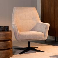 LABEL51 Draaifauteuil 'Tod' Elite stof, kleur Clay