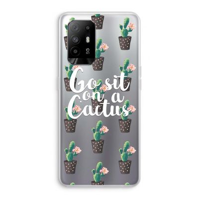 Cactus quote: Oppo A95 5G Transparant Hoesje