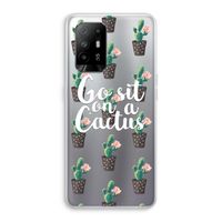 Cactus quote: Oppo A95 5G Transparant Hoesje