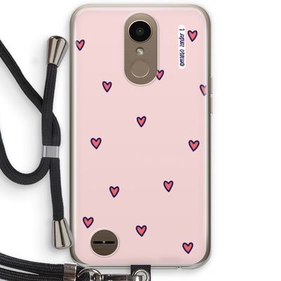 Hartjes: LG K10 (2017) Transparant Hoesje met koord