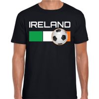 Ireland / Ierland voetbal / landen shirt met voetbal en Ierse vlag zwart voor heren 2XL  -