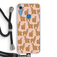 Alpacas: Huawei Y6s Transparant Hoesje met koord