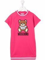 Moschino Kids robe-sweat à logo imprimé - Rose