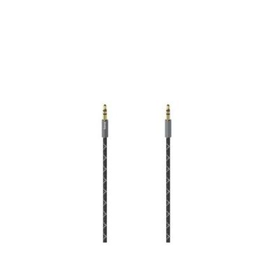HamaAudiokabel, 3,5mm jack - 3,5mm jack, stereo, metaal, verguld, 1,5 m Mini jack kabel