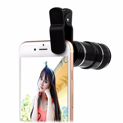 Universele mobiele telefoon 12X zoom optische zoom telescoop lens met clip