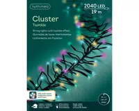 Lumineo cluster lights 19m zwart/soft multi colour Lumineo cluster lights 19m zwart/soft multi colour