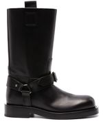 Burberry bottines en cuir à boucle - Noir