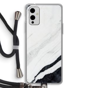 Elegante marmer: OnePlus 9 Transparant Hoesje met koord