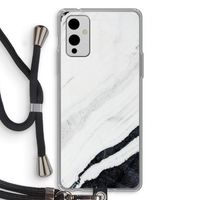 Elegante marmer: OnePlus 9 Transparant Hoesje met koord