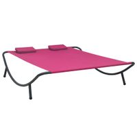 Loungebed stof roze