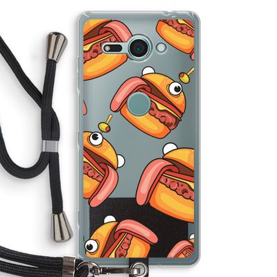 Hamburger: Sony Xperia XZ2 Compact Transparant Hoesje met koord