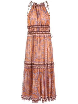 ZIMMERMANN Zijden midi-jurk - Veelkleurig