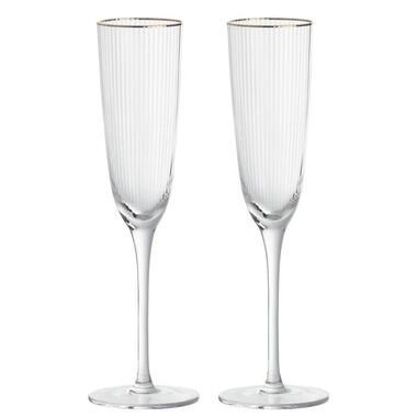 Champagneglazen Camille - transparant - 250 ml - 2 stuks - Leen Bakker