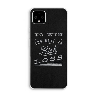 Risk loss: Pixel 4 XL Transparant Hoesje