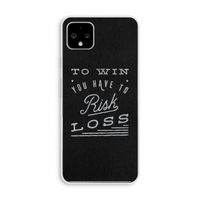 Risk loss: Pixel 4 XL Transparant Hoesje