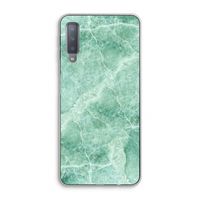 Groen marmer: Samsung Galaxy A7 (2018) Transparant Hoesje