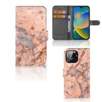 iPhone 14 Pro Max | Bookcase | Marmer Oranje