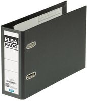 Elba Lever Arch File Rado Plast, 75 mm, for A5 Landscape, PVC Black ringband Zwart - thumbnail