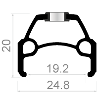Rodi Voorwiel Connect 28" / 622 x 19 RVS spaken zwart
