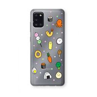 Happy bento friends: Samsung Galaxy A31 Transparant Hoesje