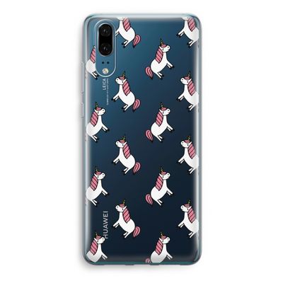 Eenhoorns overal: Huawei P20 Transparant Hoesje