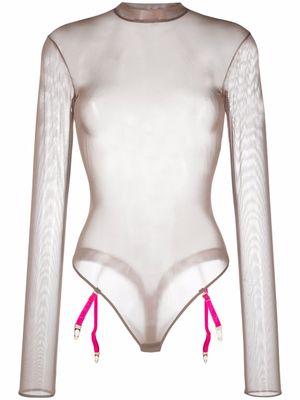 Maison Close body à effet de transparence - Tons neutres