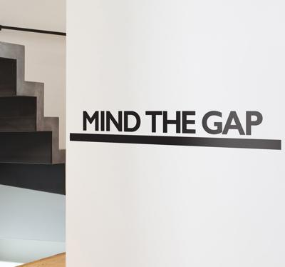 Sticker Londen mind the gap