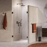 Brauer Void - Pendeldeuren - Helder Glas - 90 x 200 cm - incl. Glascoating - PVD Gunmetal Geborsteld