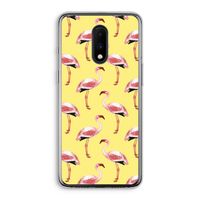 Flamingo's geel: OnePlus 7 Transparant Hoesje