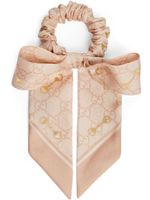 Gucci lot de deux chouchous en soie à motif monogrammé GG - Rose