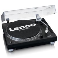 Lenco L-3809 Black direct-drive draaitafel met USB/PC encoding - thumbnail