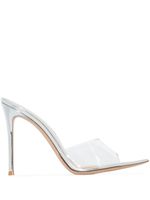 Gianvito Rossi mules Elle 105 mm à effet de transparence - Métallisé