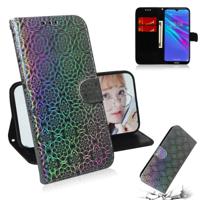 Voor Huawei Y6 2019 effen kleur kleurrijke magnetische Buckle horizontale Flip PU lederen draagtas met houder & kaartsleuven & portemonnee & Lanyard (