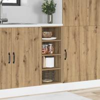 Onderkast Riga 30x44,5x81,5 cm bewerkt hout artisanaal eikenkleur
