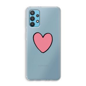 Hartje: Samsung Galaxy A32 4G Transparant Hoesje