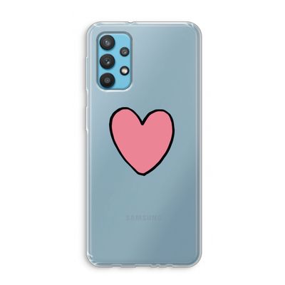 Hartje: Samsung Galaxy A32 4G Transparant Hoesje