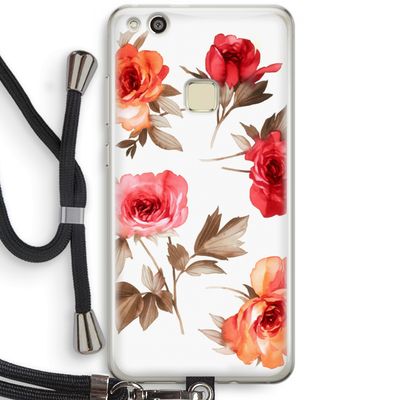 Roosjes: Huawei Ascend P10 Lite Transparant Hoesje met koord