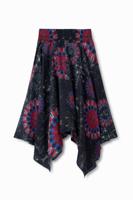 Asymmetrische midirok - BLUE - L Asymmetrische midirok - BLUE - L