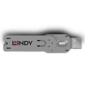 Lindy 40624 poortblokker Poortblokkeersleutel USB Type-A Wit Acrylonitrielbutadieenstyreen (ABS) 1 stuk(s)