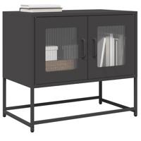 Tv-meubel 68x39x60,5 cm koudgewalst staal zwart