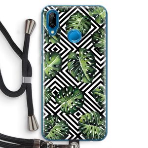 Geometrische jungle: Huawei P20 Lite Transparant Hoesje met koord