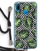 Geometrische jungle: Huawei P20 Lite Transparant Hoesje met koord
