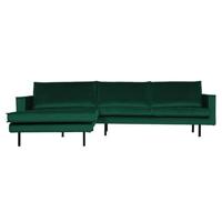 BePureHome Rodeo Chaise Longue Links - Velvet - Green Forest - thumbnail