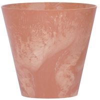 Kunststof bloempot/plantenpot betonlook 20 cm terracotta   -