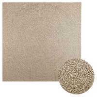 VidaXL Vloerkleed zizur beige binnen en buiten 240x240 cm jute look