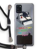 Smile: Samsung Galaxy A21s Transparant Hoesje met koord