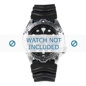 Horlogeband Seiko SKX171K1 / 7S26-7020 / 4D41JZ Rubber Zwart 22mm