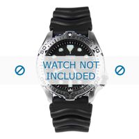 Horlogeband Seiko SKX171K1 / 7S26-7020 / 4D41JZ Rubber Zwart 22mm