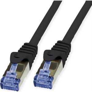 Value 21.99.0721 RJ45 Netwerkkabel, patchkabel CAT 6A S/FTP 30.00 m Zwart Afgeschermd (dubbel), Halogeenvrij, Vlambestendig 1 stuk(s)